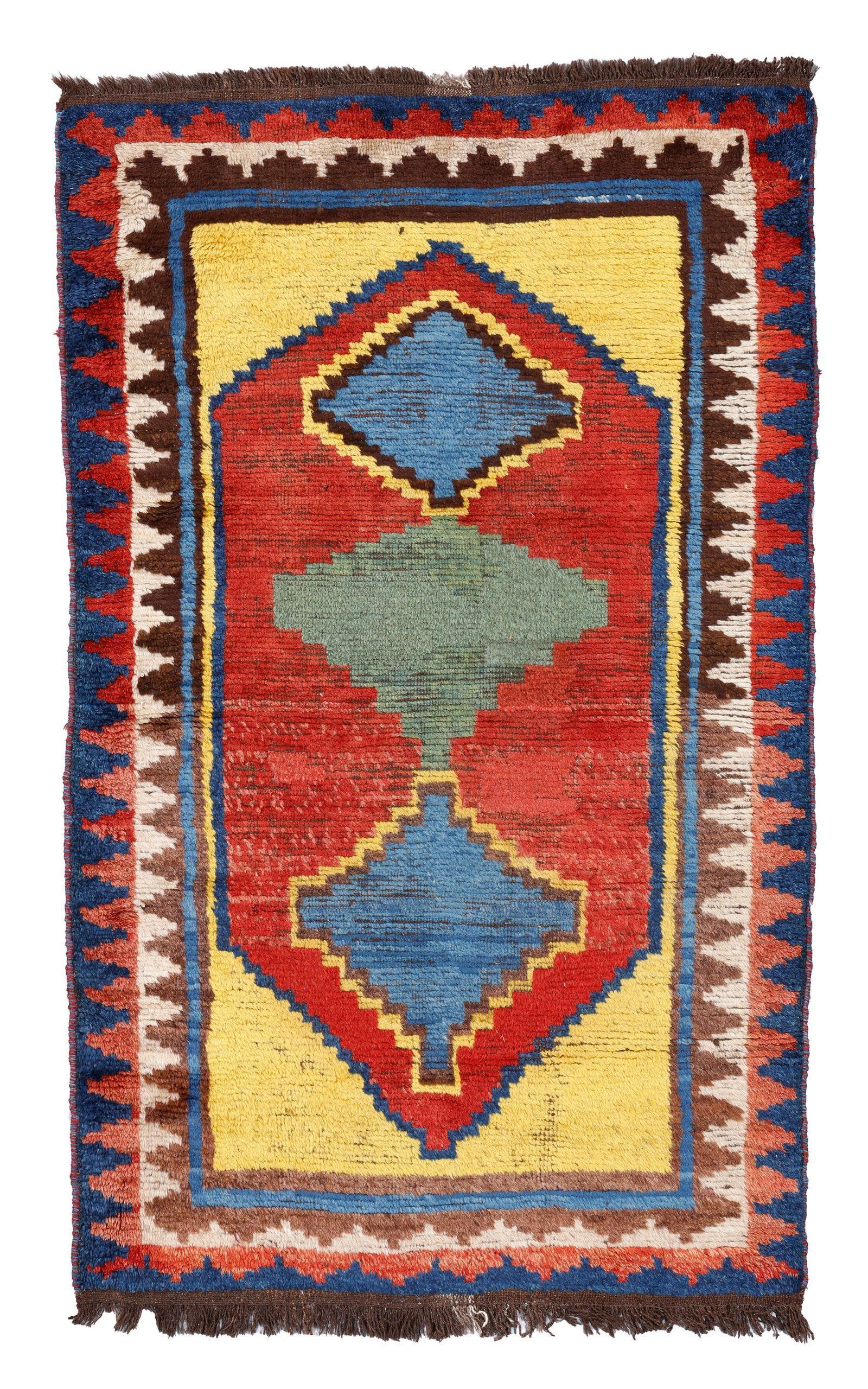 Gabbeh Rug, Persia, Ca. 1900, 3'5'' x 5'6'', Ex. Peter Willborg, Stockholm. (1 of 4)