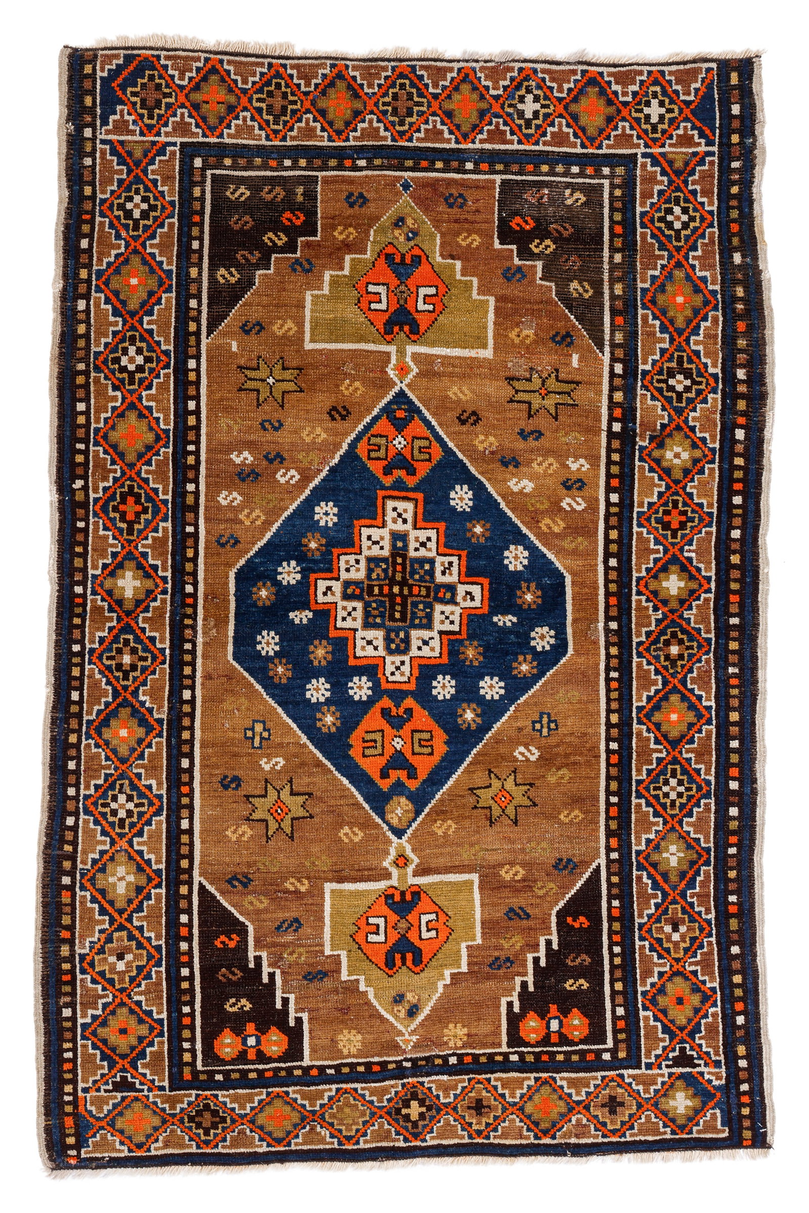 Shirvan Rug, Caucasus, Ca. 1900, 3'2'' x 4'11'' (1 of 4)