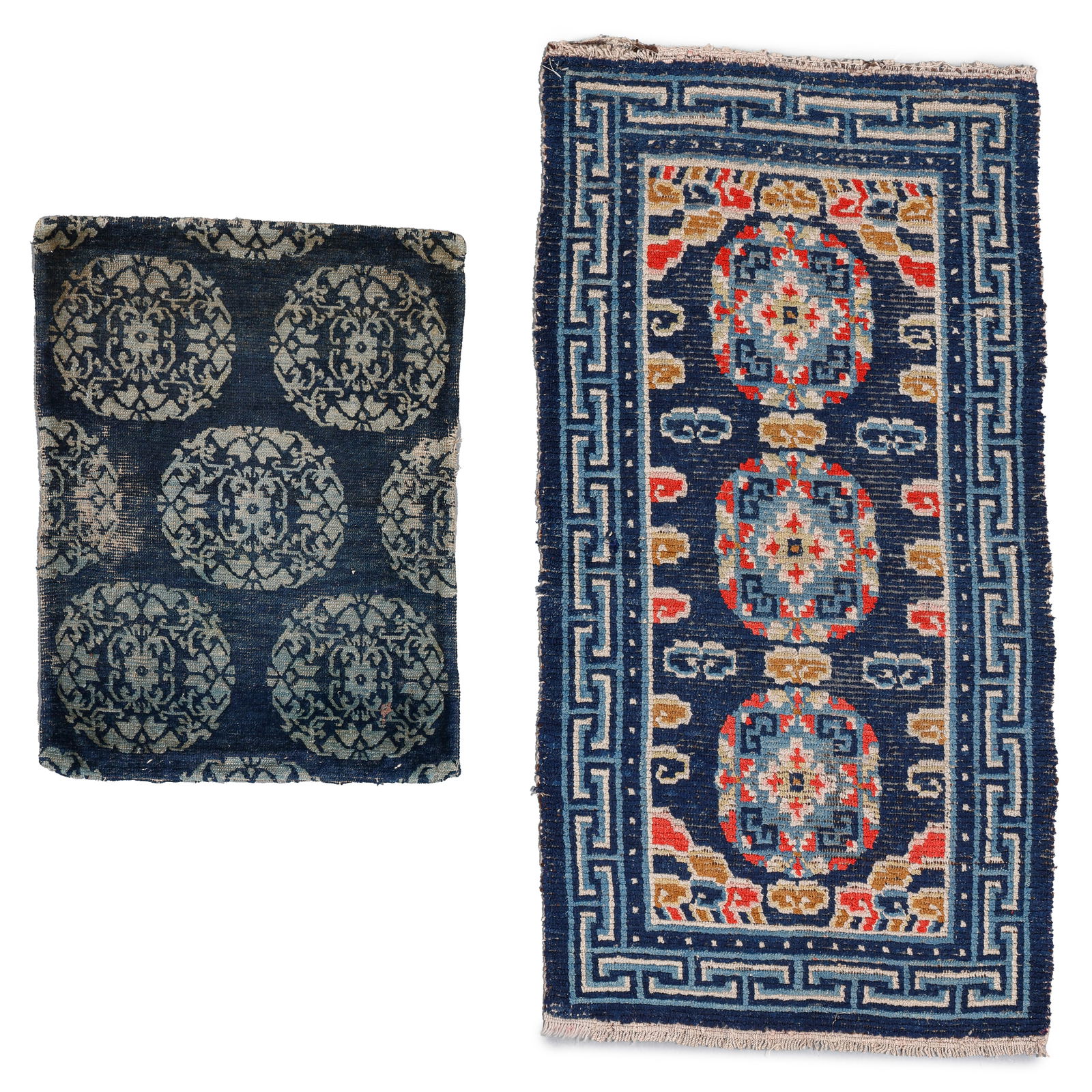 2 Tibetan Small Rugs, Late 19th C. (1 of 4)