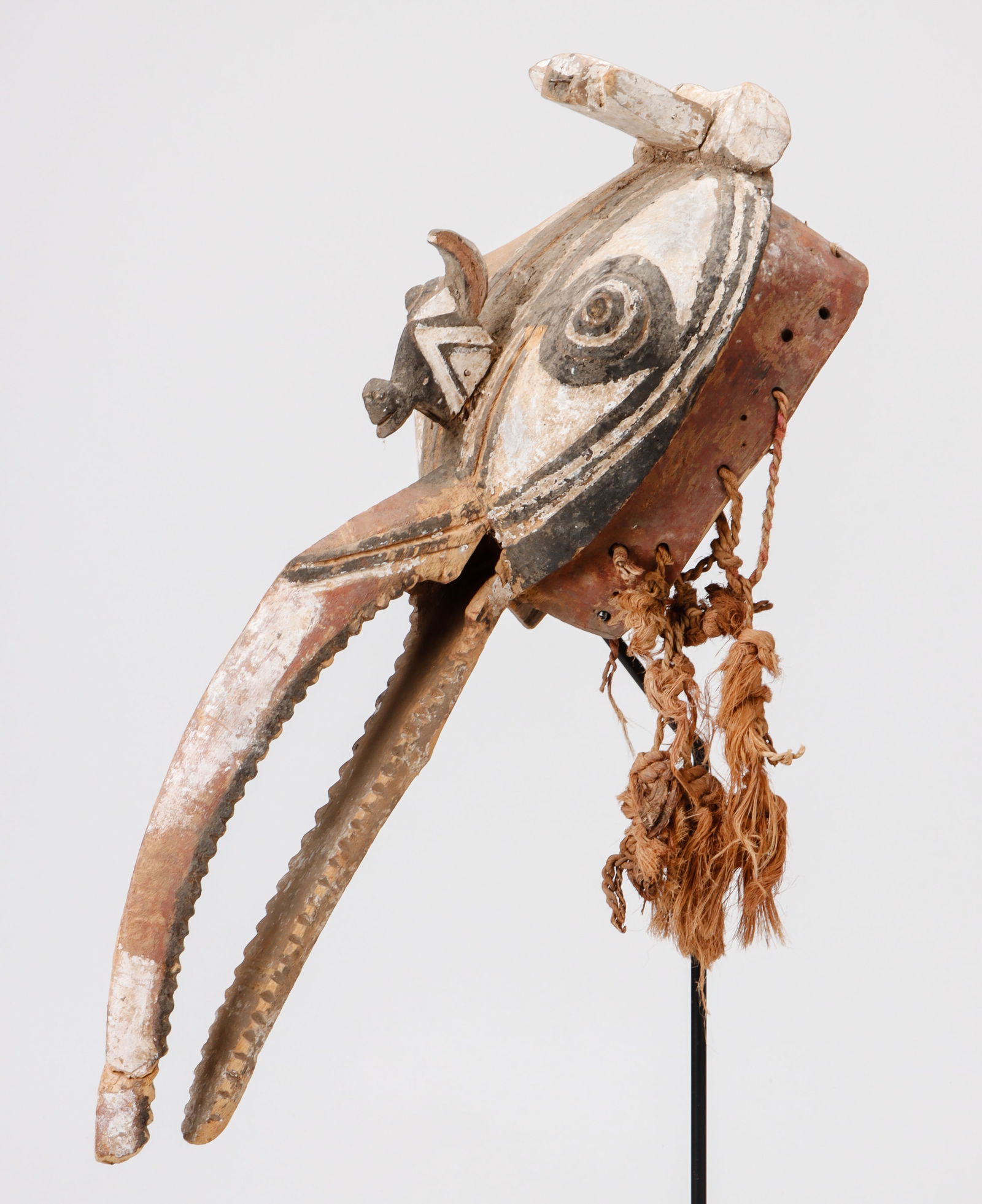 Nuna Hornbill Mask With Chameleon, Burkina Faso, L: 29". (1 of 6)