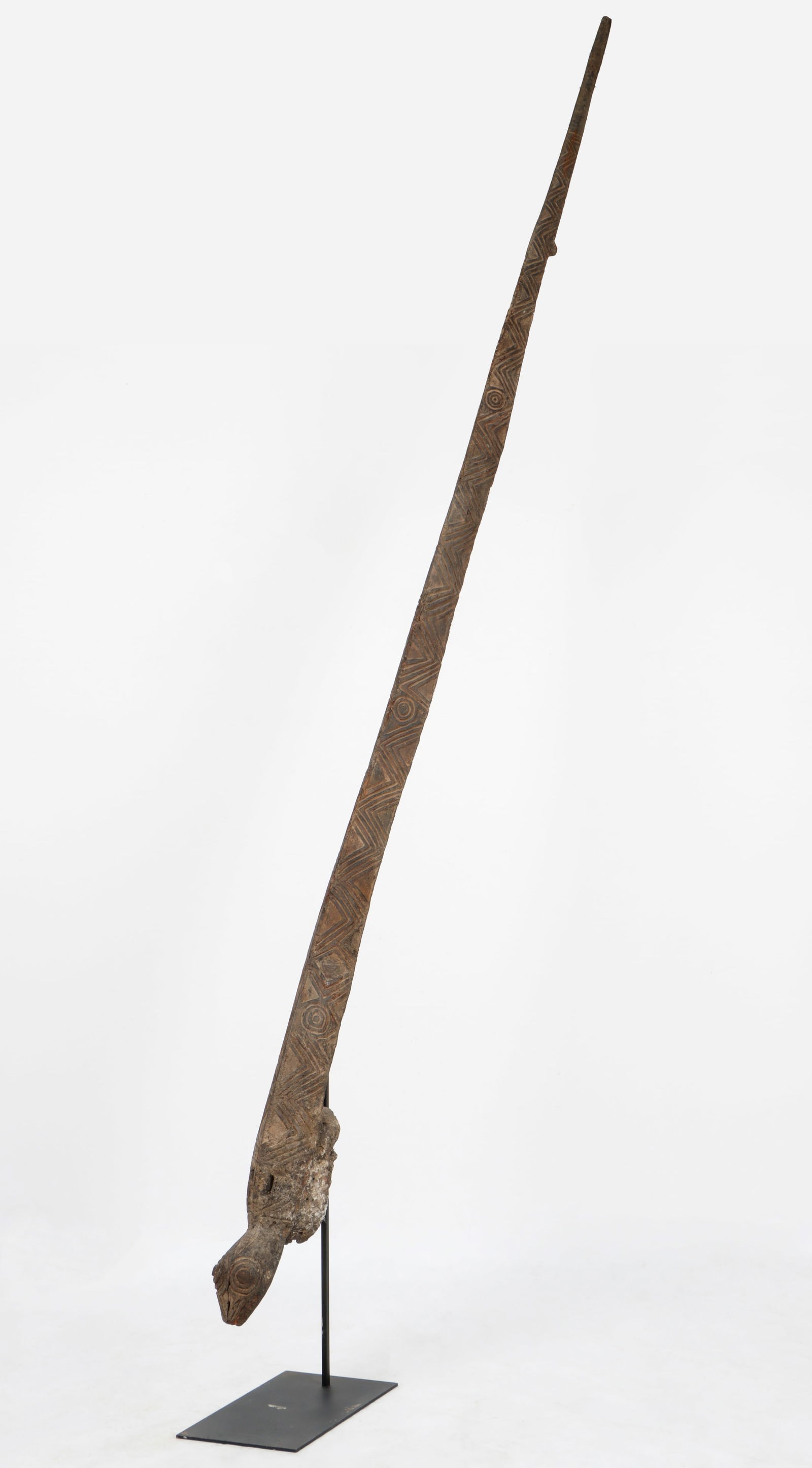 Massive Winiama Serpent Mask, Wankr, Altarpiece, Burkina Faso, L: 9'6", Published. (1 of 5)