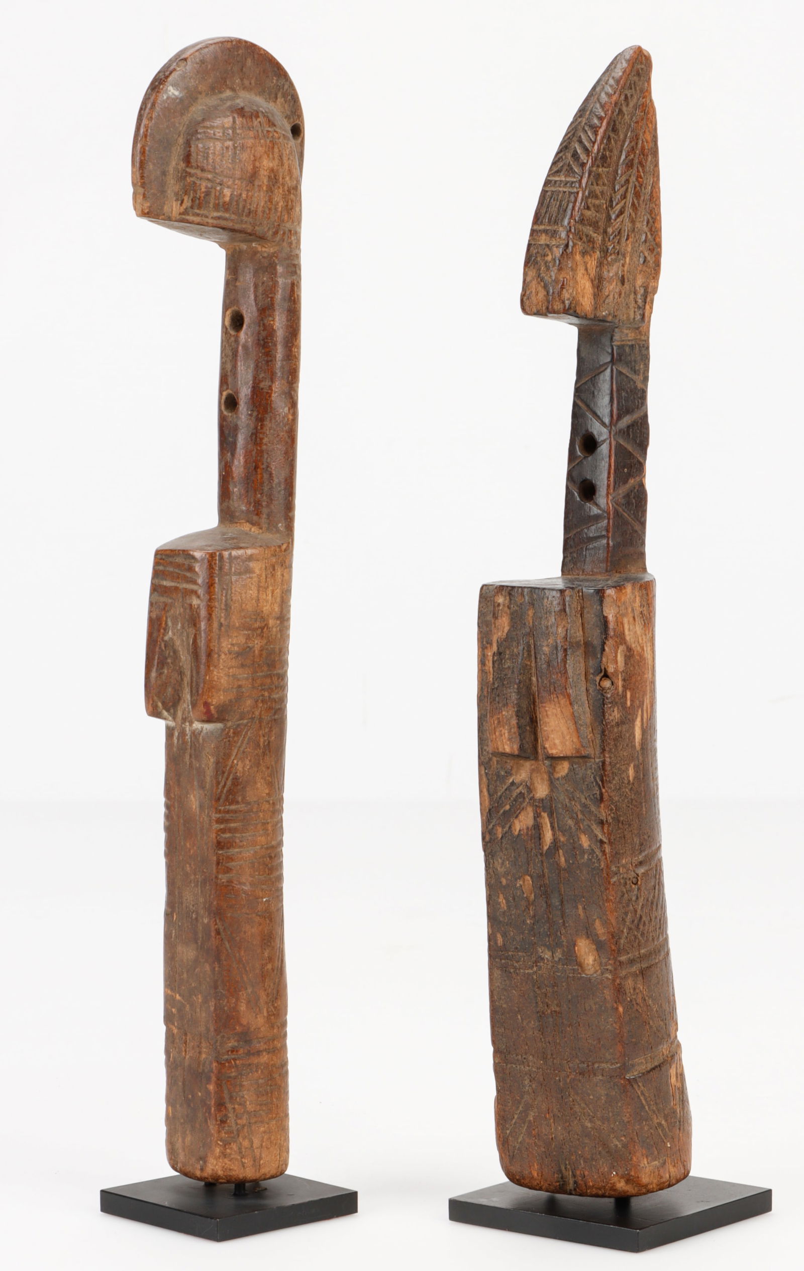 2 Minimalist Mossi Dolls, Burkina Faso, H: 12" (1 of 5)