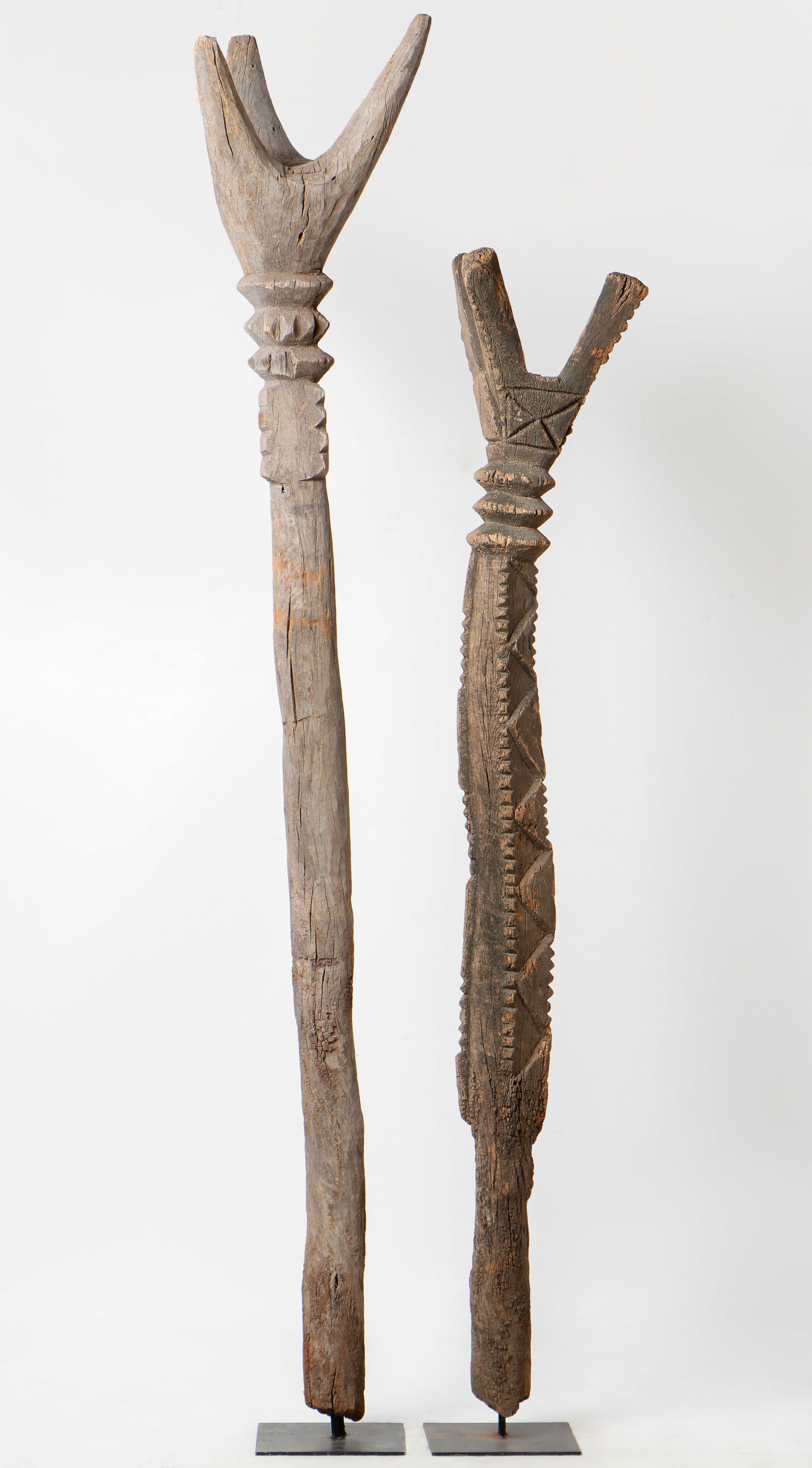 2 Bobo Posts, Burkina Faso, H: 7'11", 6'8, Published. (1 of 4)