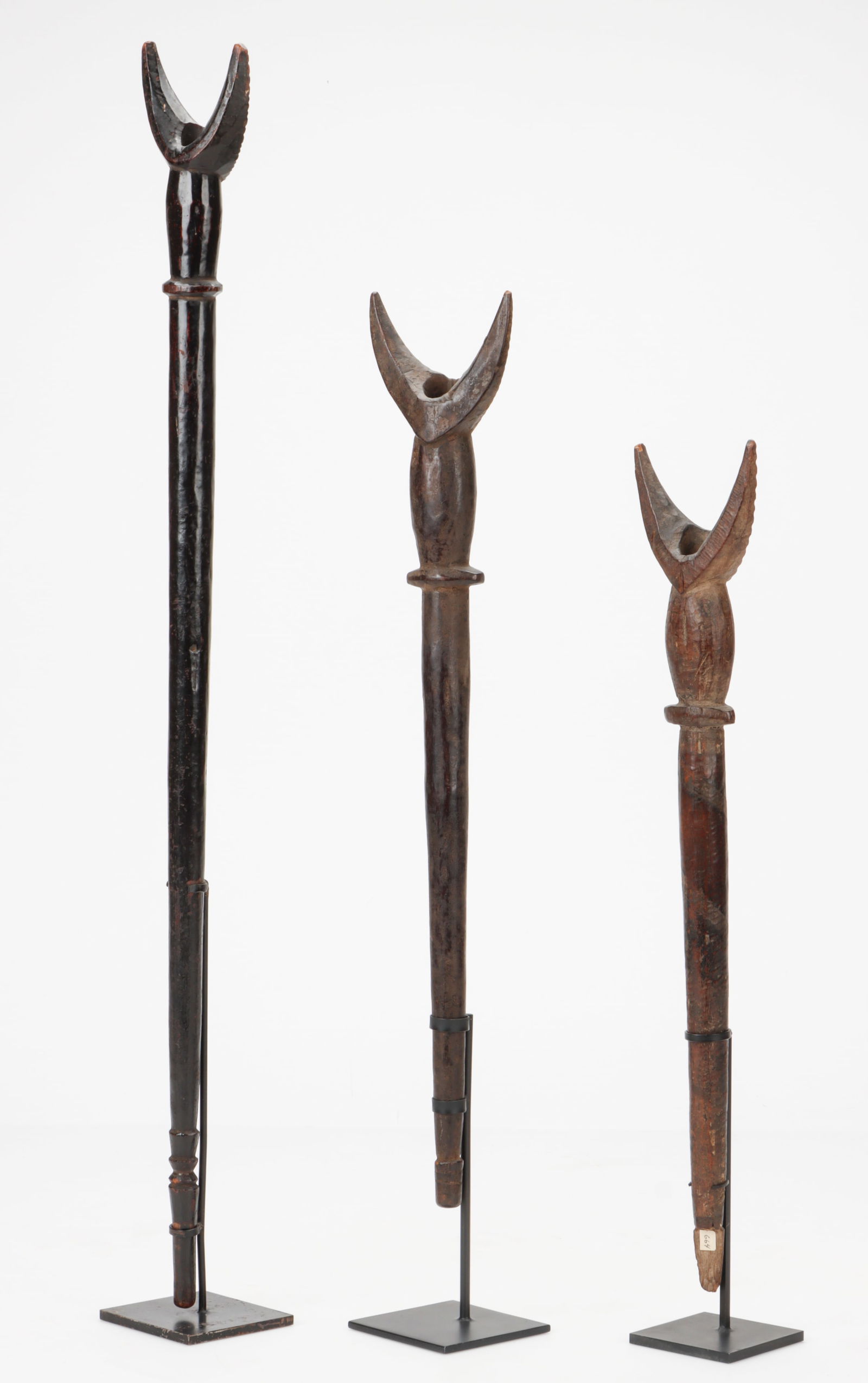 3 West African Flutes, Burkina Faso,  L: 20.5"-30", Published. (1 of 5)