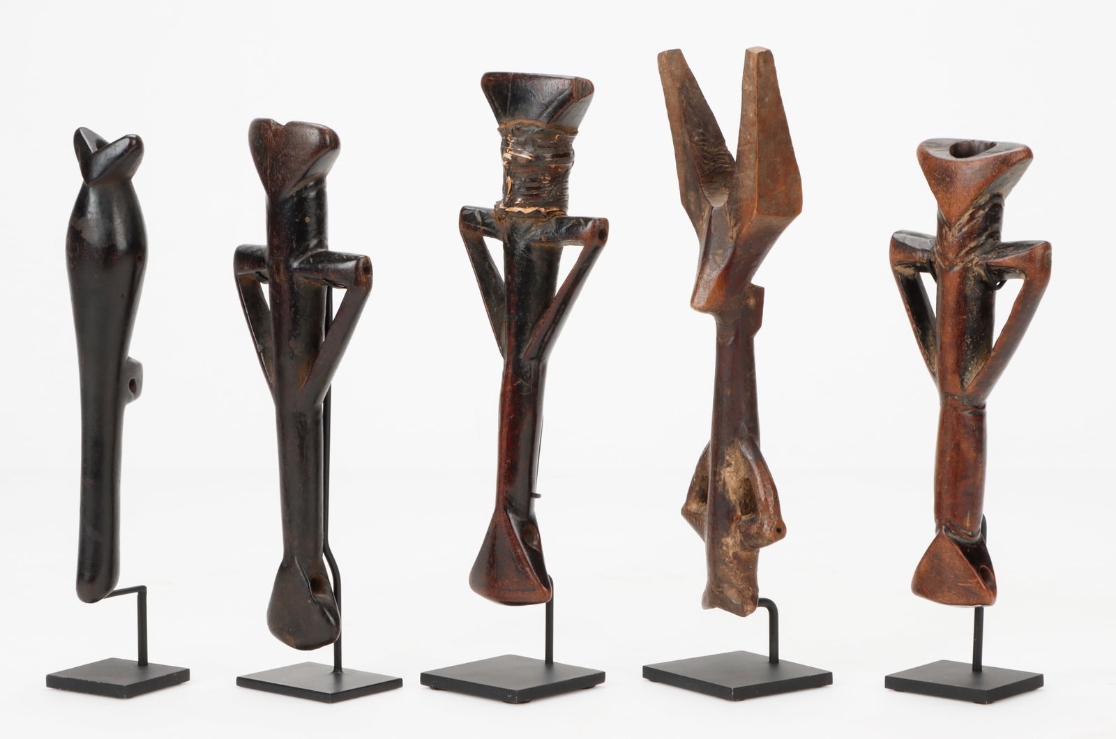 5 Premium Voltaic Flutes, Burkina Faso, H: 9"-11" (1 of 5)