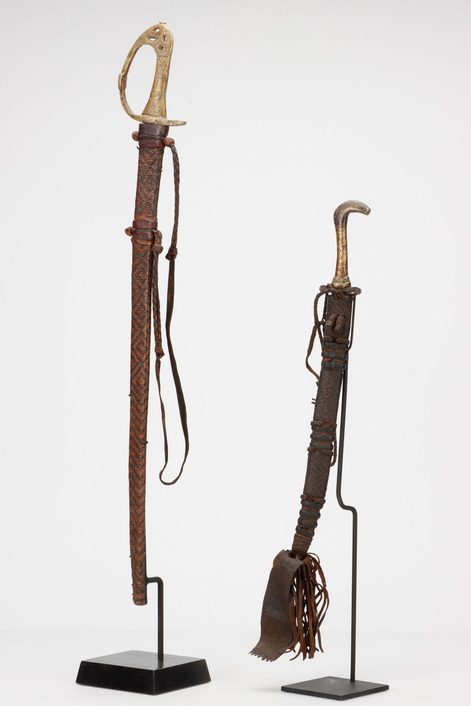 2 Mossi Swords With Sheaths, Burkina Faso, L: 20", 31" (1 of 7)