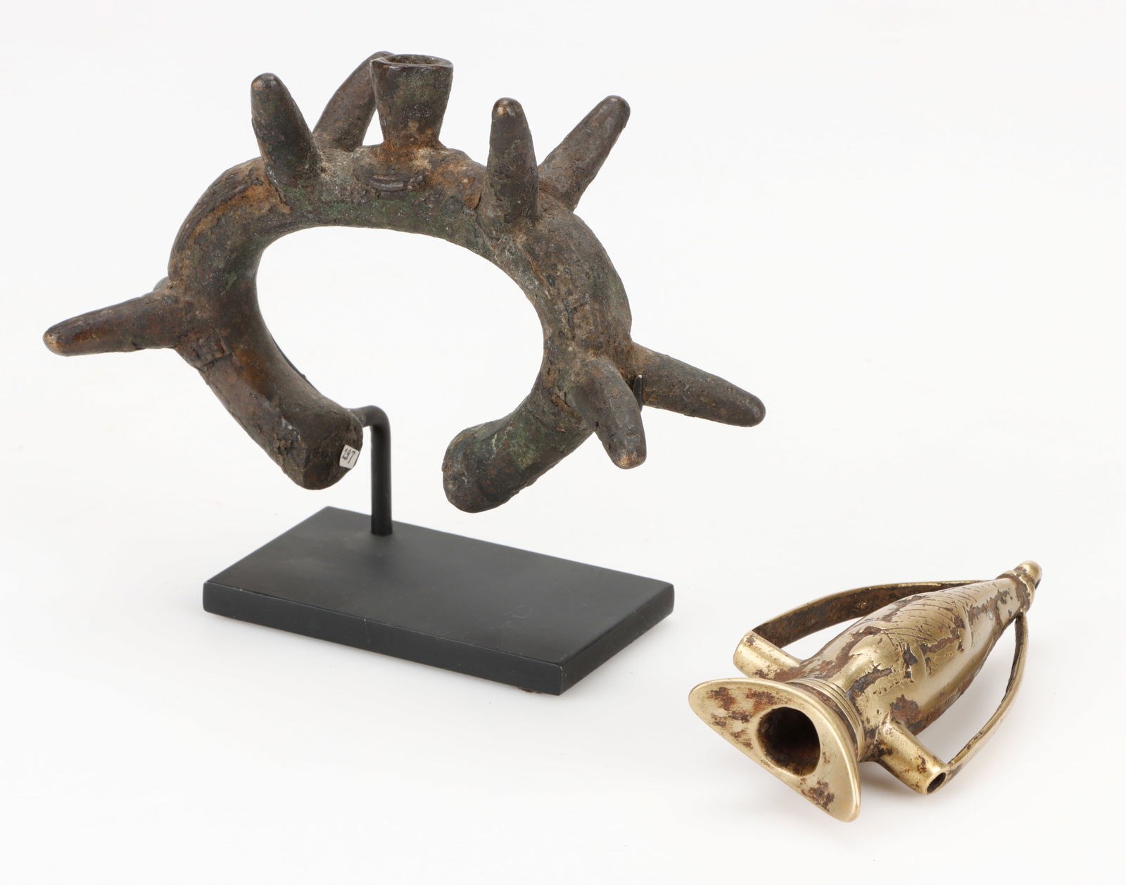 West African Diminutive Flute and Bwa Bracelet, Burkina Faso (1 of 4)