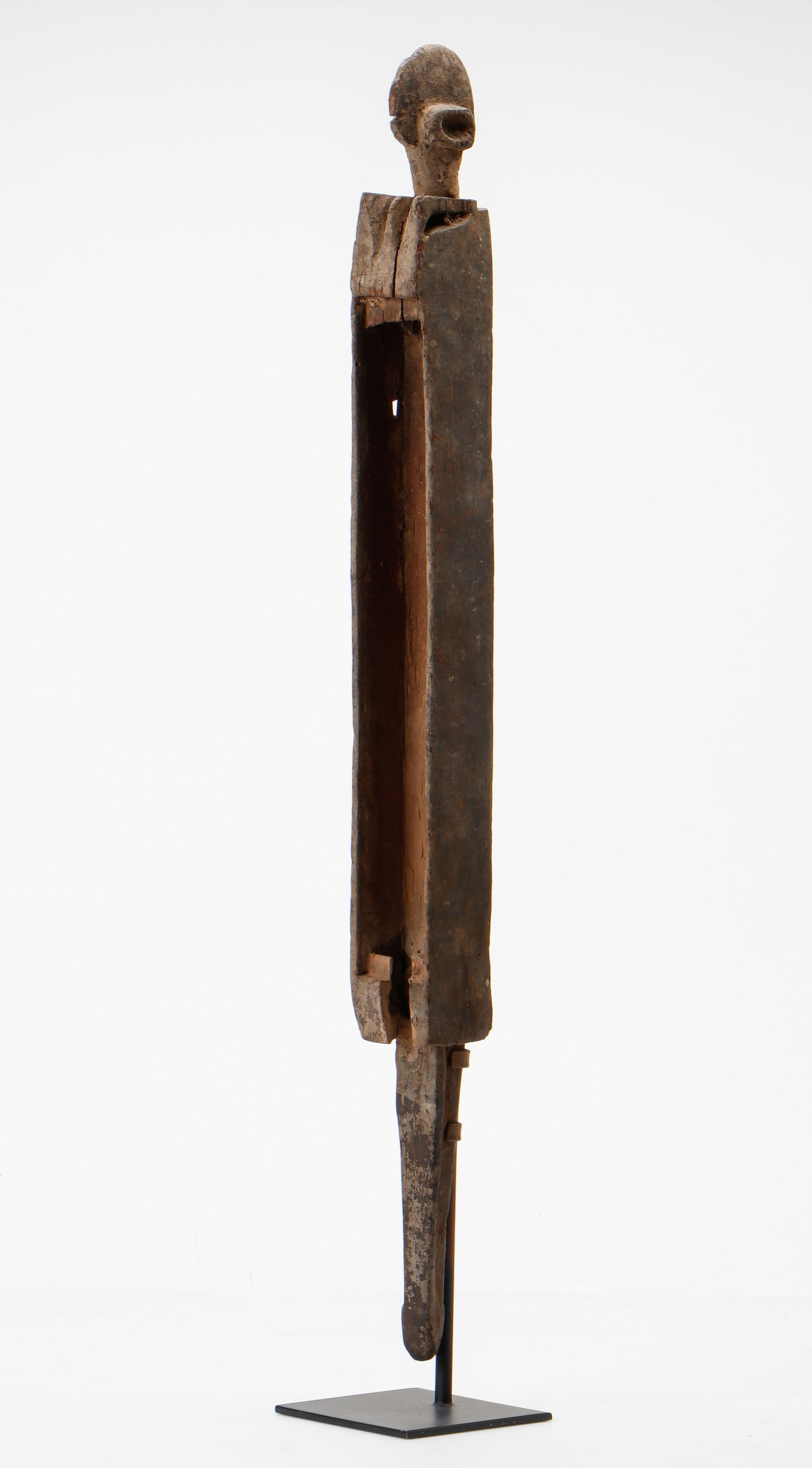 Mossi Ceremonial Trough, Burkina Faso, L: 33": West African Ceremonial Trough, Burkina Faso. On stand. Wood. Length: 33" (84 cm). Provenance: Thomas G. B. Wheelock Collection, New York.