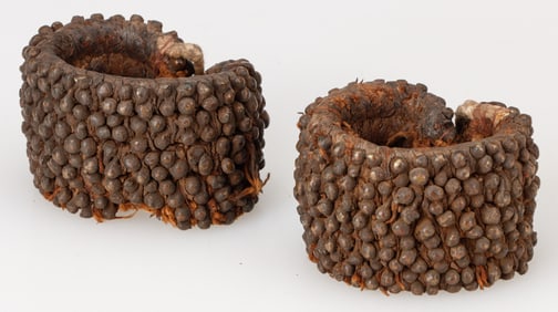 Pair of African Iron Stud Bracelets, Cameroon