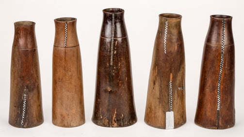 5 African Tutsi Milk Containers, Rwanda