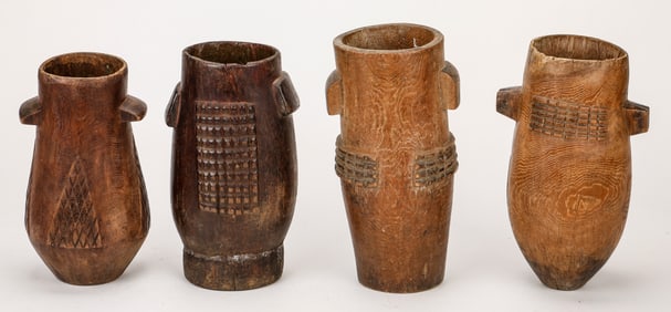 4 South African Zulu Ithunga Milk Containers