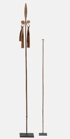 2 Chamba Staffs, Nigeria, L: 37", 47"