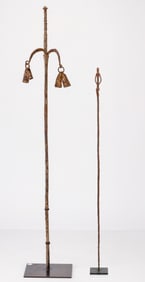 2 Dogon Staffs, Mali, L: 37.5", 30"