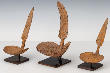 3 African Bura Ritual Spoons