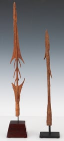 2 African Bura Spear Heads, Burkina Faso