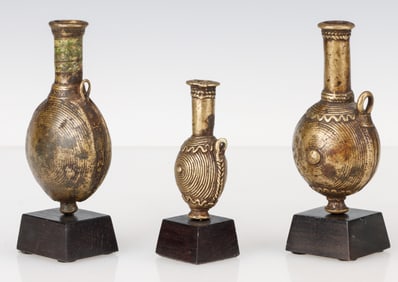 3 African Vere Snuff Containers, Nigeria