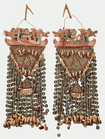 Pair of Balinese Ceremonial Salang Hangings, Indonesia, L" 28"