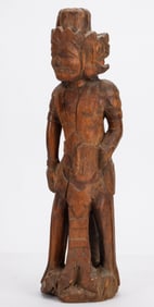 Indonesian Carved Wood Figure of Rama, H: 28"