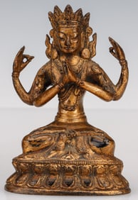 Antique Southeast Asian Bronze of Prajnaparamita