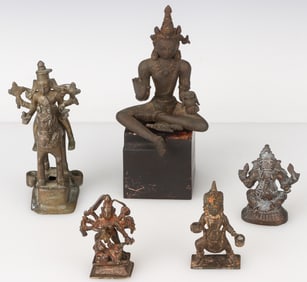 5 Southeast Asian Bronze Figures
