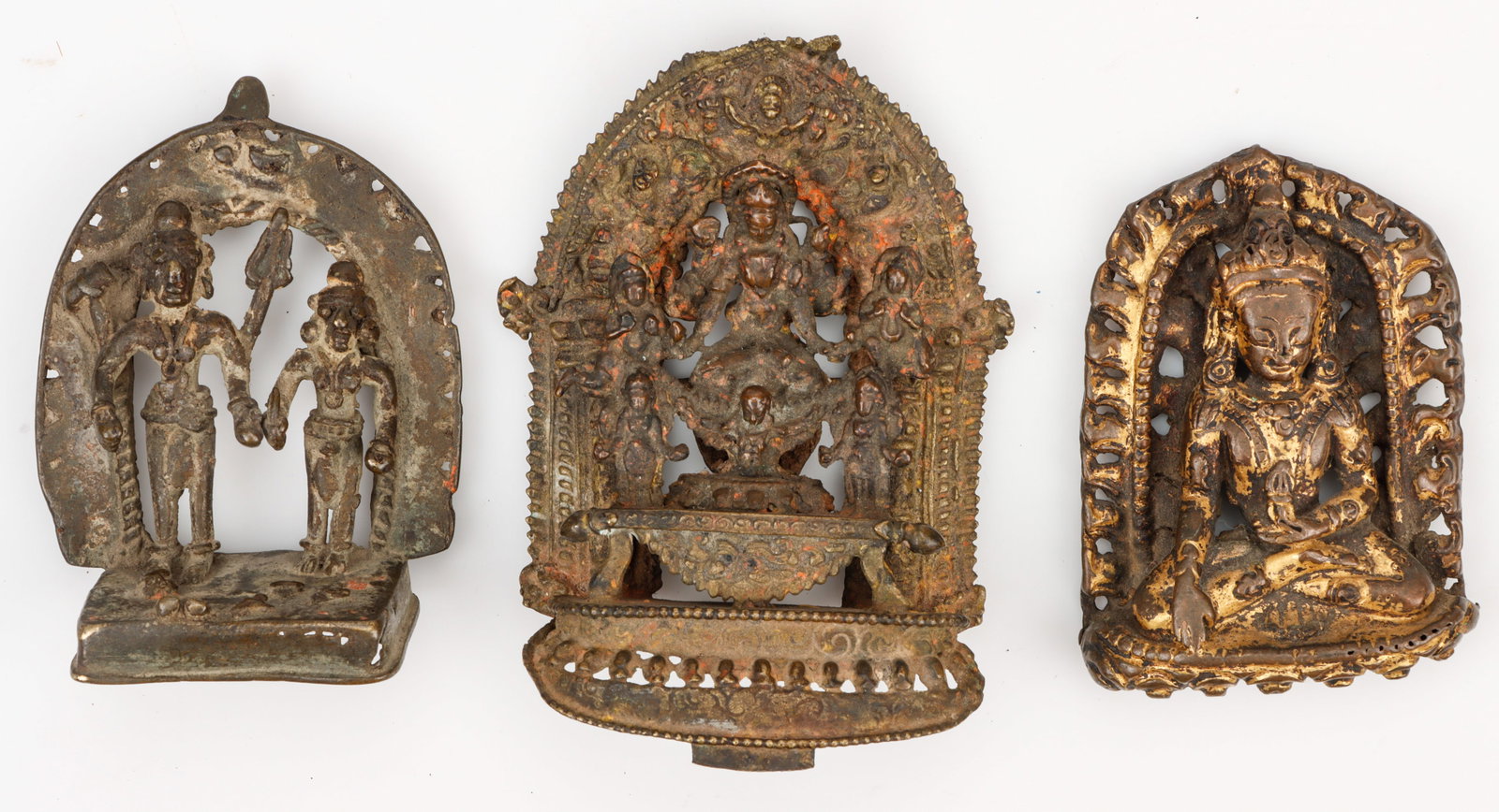 3 Antique Southeast Asian Hindu Bronzes (1 of 3)