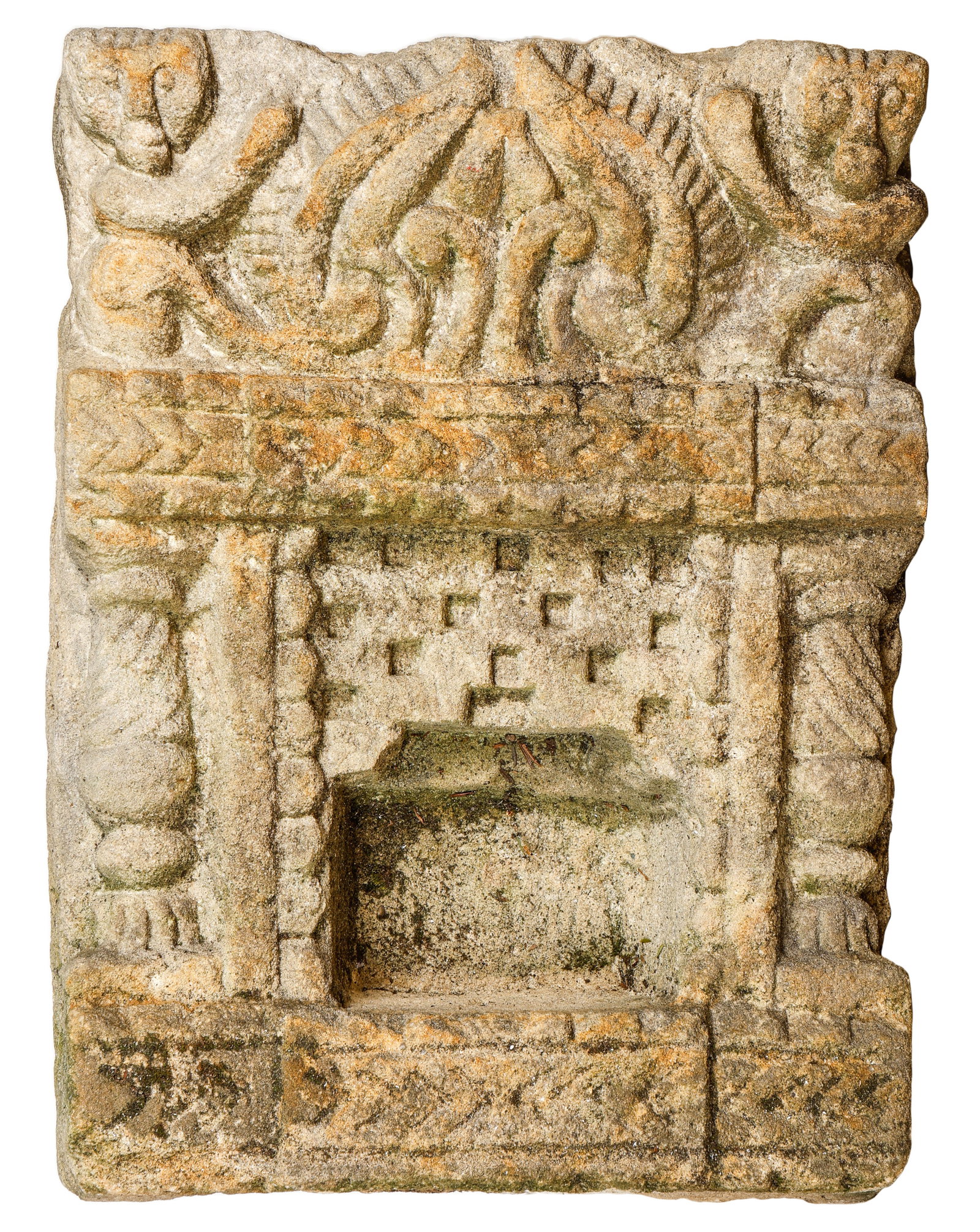 Antique Indian Carved Stone Temple Oil Lamp Niche (1 of 4)