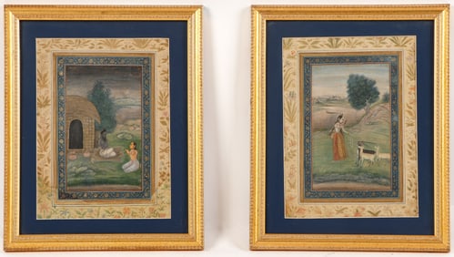 2 Antique Indo-Persian Paintings