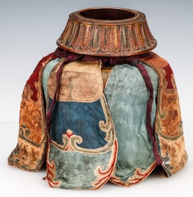 Tibetan Bumpa With Textile Covering
