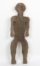 Tharu Peoples Carved Wood Figure, Nepal