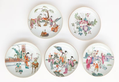 5 Chinese Porcelain Plates