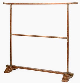 Fine Antique Japanese Copper Mounted and Gilt Lacquer Kimono Stand, 19th C.