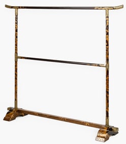 Fine Antique Japanese Parcel Gilt Metal Mounted and Gilt Lacquer Kimono Stand, 19th C.