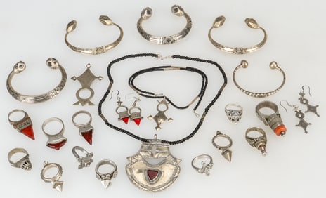 22 Pieces of North African Tuareg Jewelry