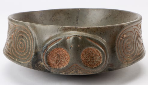 Outstanding Taino Pre-Columbian Owl Head Bowl