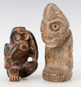 2 Pre-Columbian Style Carved Stone Figures