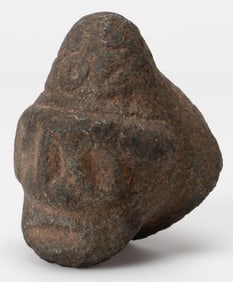 Taino Carved Stone Trigonolite Zemi