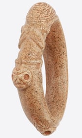 Taino Pre-Columbian. Elaborate Belt Form Carving