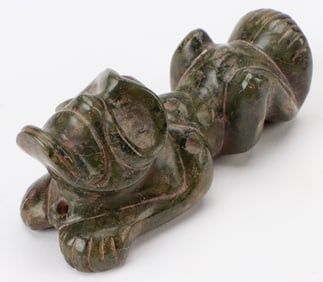 Taino Pre-Columbian Large Serpentine Anthropic Pendant