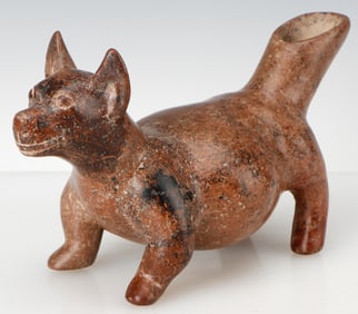 Pre-Columbian Colima Pottery Dog Effigy Vessel