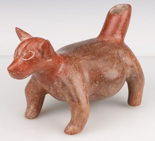 Pre-Columbian Colima Pottery Dog Effigy Vessel