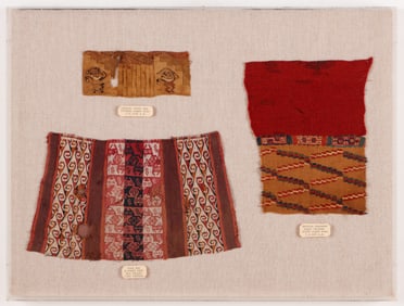 3 Nazca and Chancay Culture Chuspa and Fragments. South Coast