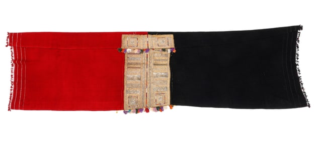 Antique Ksar Essaf, Wedding Shawl and Belt, Tunisia. 3'7'' x 11'0''