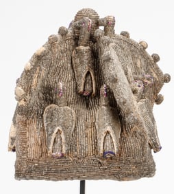 Yoruba Beaded Crown with Birds Nigeria