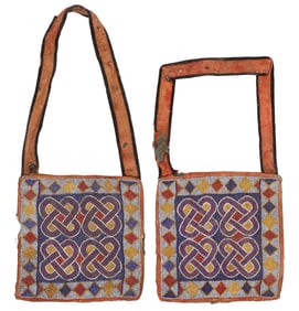 2 Yoruba Yata Beaded Dance Panels, Nigeria