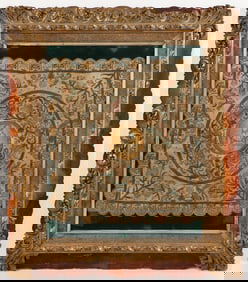 Fine and Rare Figural Antique Greek Islands Embroidered Textile, 18th C.