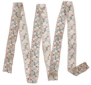 Silk and Metal Thread Embroidered Mesh Sash, Europe, 17th/18th C., 0'3'' x 13'2''