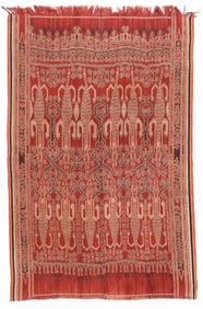 Ritual Ikat Textile, Malaysia, Late 19th C., 4'2'' x 6'6''