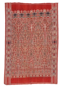 Ritual Ikat Textile, Malaysia, Late 19th C., 4'1'' x 6'2''