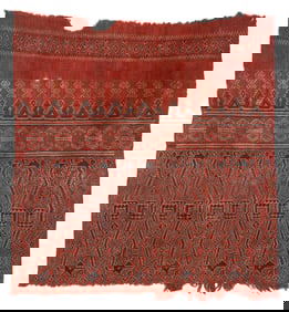 Ritual Ikat Textile Fragment, Malaysia, Early 19th C.