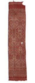 Ritual Ikat Textile, Malaysia, Late 19th C., 1'9'' x 8'0''